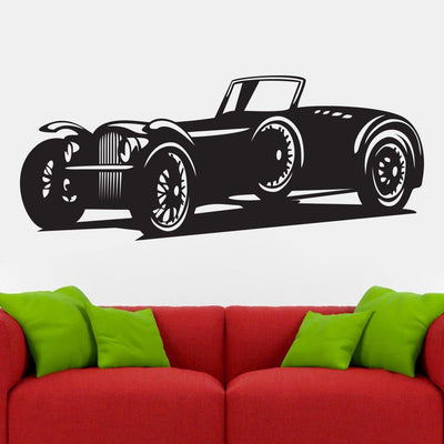 DECORGLANCE Vintage Car Self Adhesive Wall Sticker & Decal