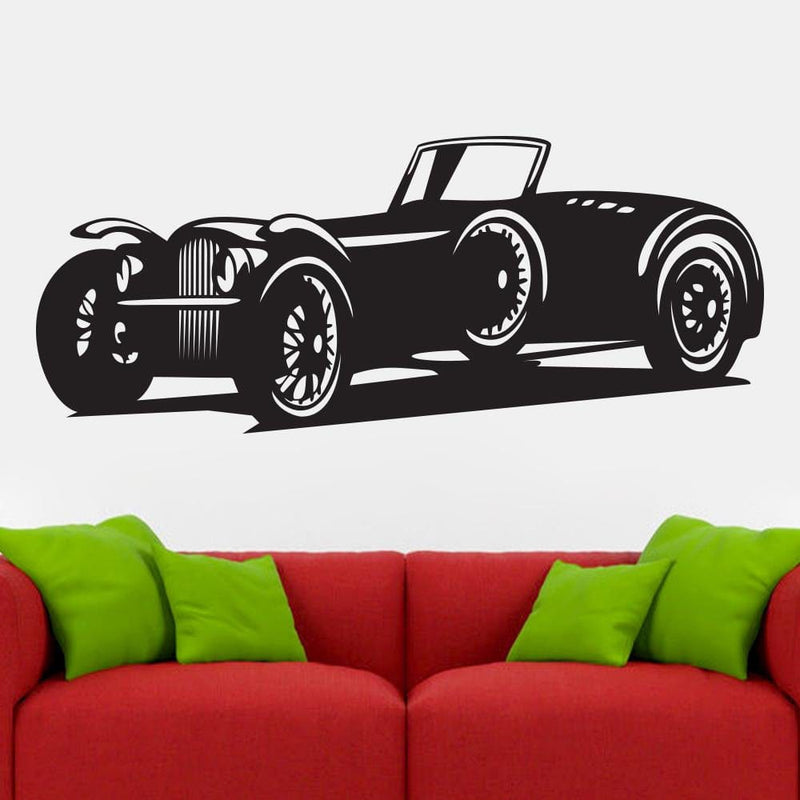 DECORGLANCE Vintage Car Self Adhesive Wall Sticker & Decal