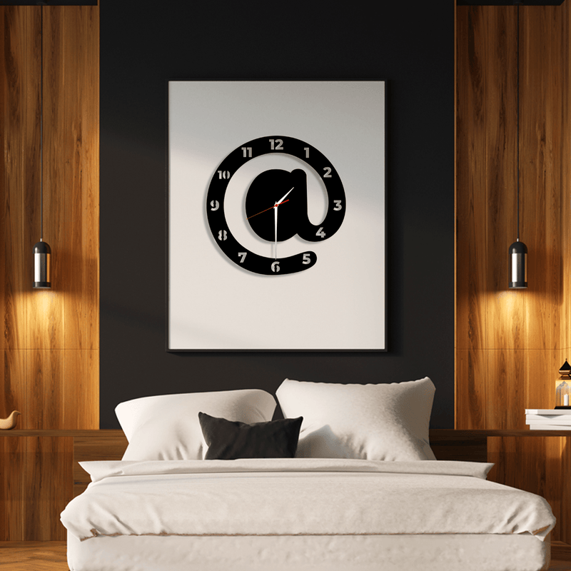 decorglance Wall Clocks Round Design Wood Analog Wall Clock