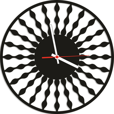 DECORGLANCE Wall Clocks Round Shape Wood Analog Wall Clock