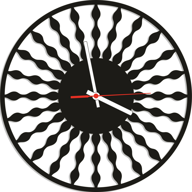 DECORGLANCE Wall Clocks Round Shape Wood Analog Wall Clock