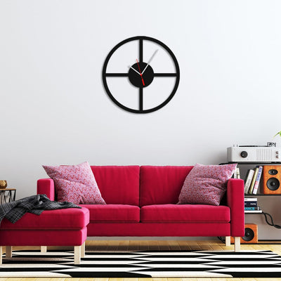 decorglance Wall Clocks Round Wood Analog Wall Clock