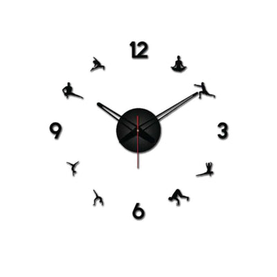 DecorGlance Wall Clocks Sale Yoga Postures Designer Big Size 3D Infinity Wall Clock