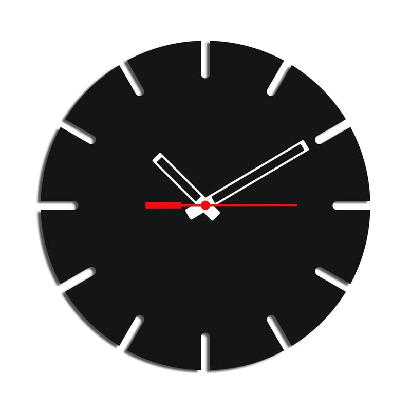 decorglance Wall Clocks Solid Clock Design Wood Analog Wall Clock