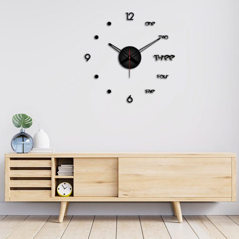 DecorGlance Wall Clocks Words with Number Big Size 3D Infinity Wall Clock