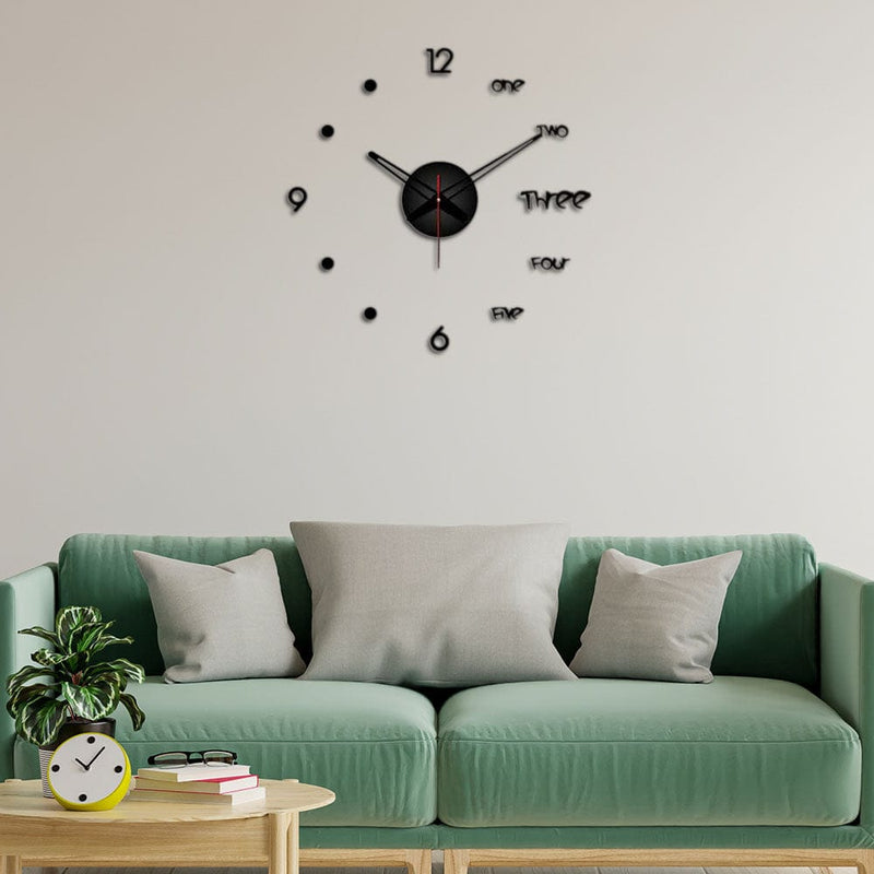 DecorGlance Wall Clocks Words with Number Big Size 3D Infinity Wall Clock