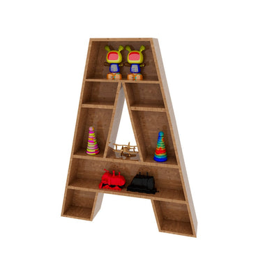 DecorGlance Wall Shelf Alphabet 'A' Shape Engineered Wooden Wall Shelf