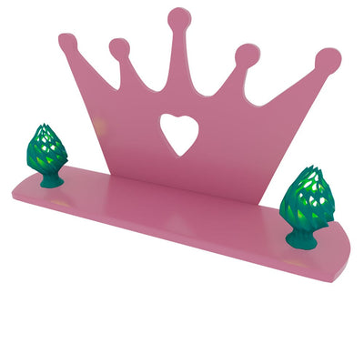 Crown Shape Kids Wooden Wall Shelf