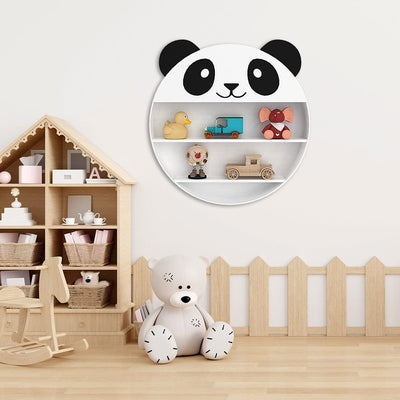 DecorGlance Wall Shelf Panda Shape Kids Wall Storage Shelves