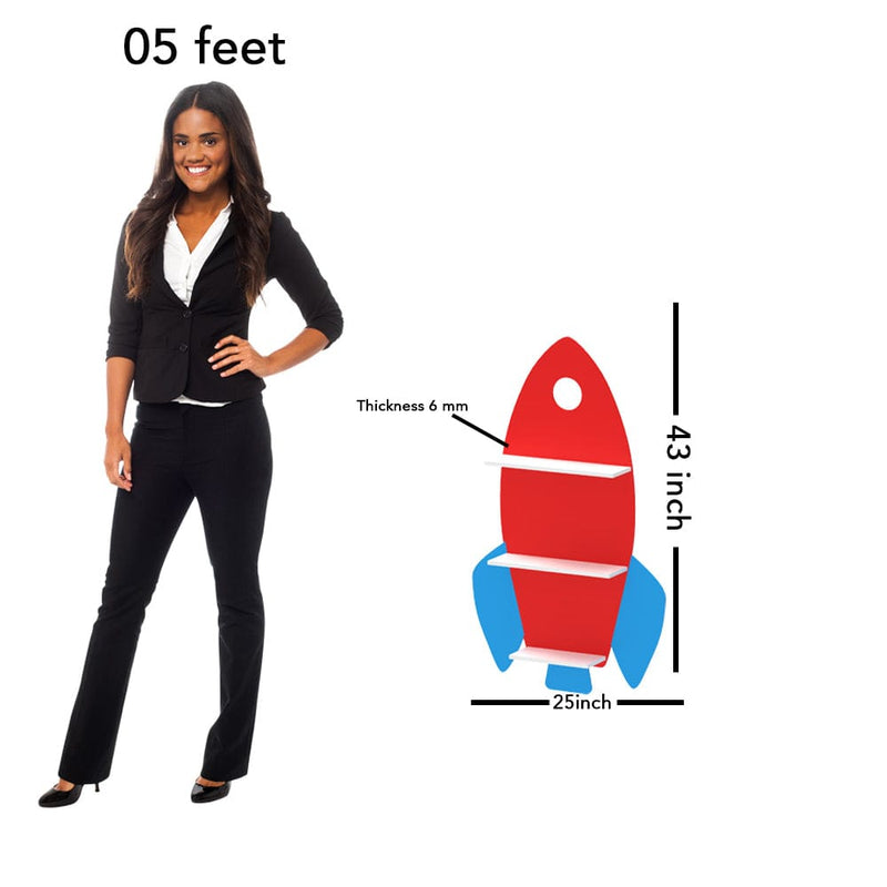 DecorGlance Wall Shelf Rocket Shape Kids Wall  Shelves