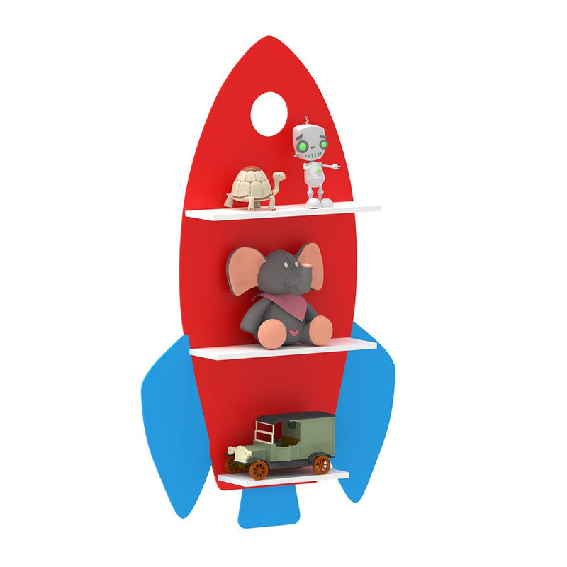 DecorGlance Wall Shelf Rocket Shape Kids Wall  Shelves