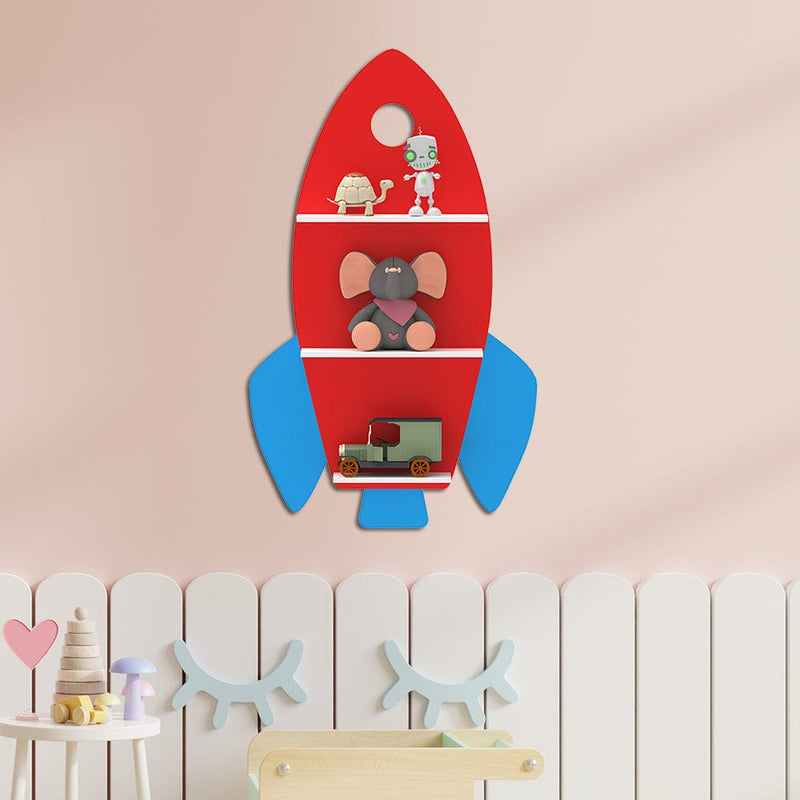 DecorGlance Wall Shelf Rocket Shape Kids Wall  Shelves
