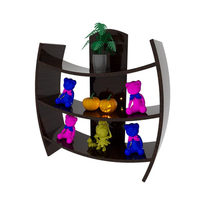 Walnut Wooden Wall Display Shelf