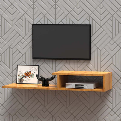 DecorGlance Wall Unit In Oak Wood