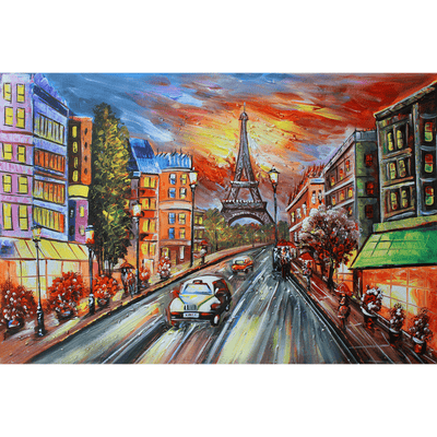 DecorGlance Wallpaper Paris Scenery Artistic Digitally Printed Wallpaper