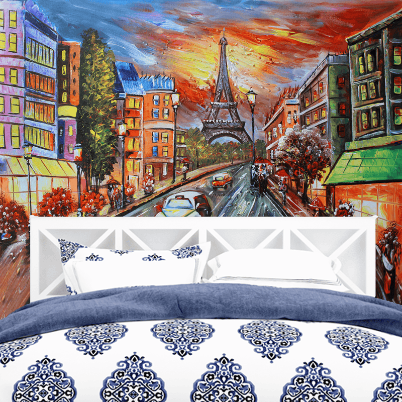 DecorGlance Wallpaper Paris Scenery Artistic Digitally Printed Wallpaper