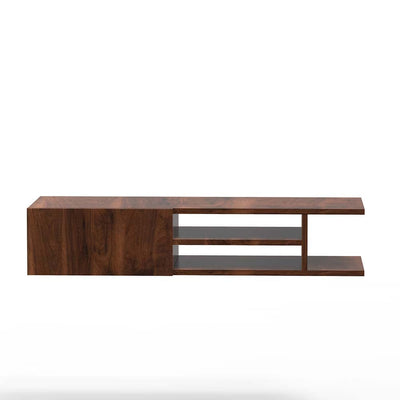 DecorGlance Walnut Cabinet Tv Unit and book shelves