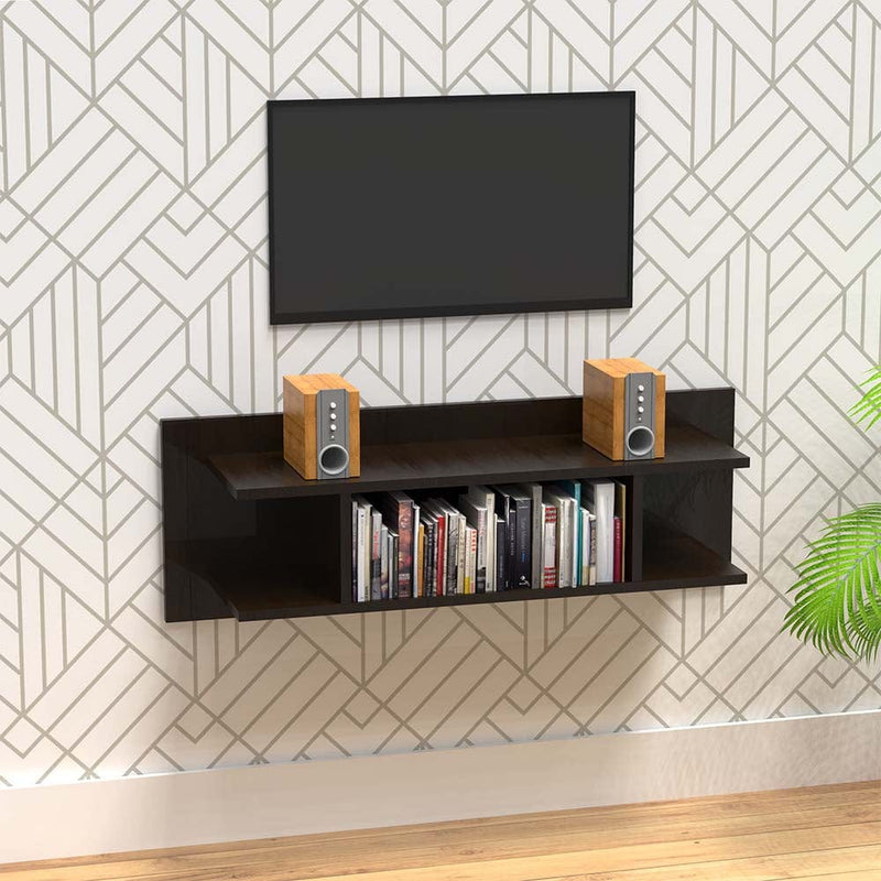DecorGlance Walnut Cabinet Tv Unit