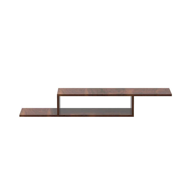 DecorGlance Walnut Minimalist Wooden Tv Unit Cabinet
