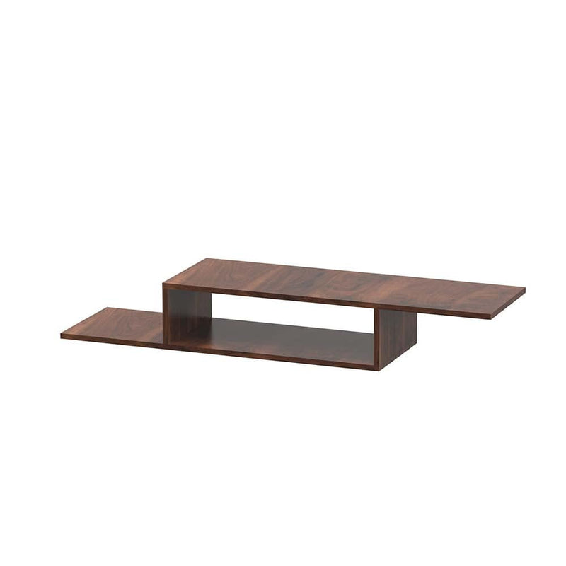 DecorGlance Walnut Minimalist Wooden Tv Unit Cabinet