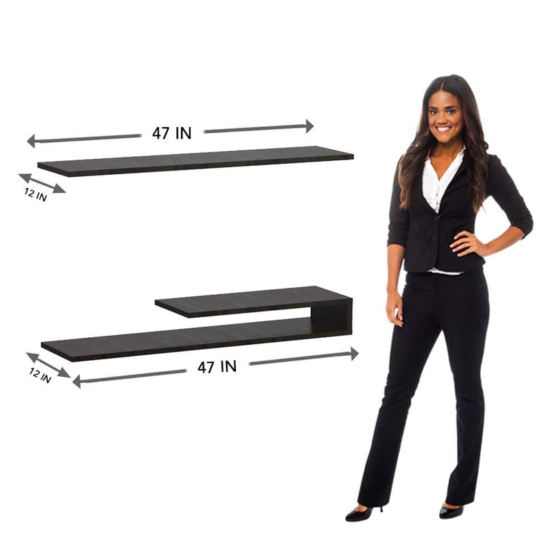 DecorGlance Walnut Wooden Tv Unit Cabinet