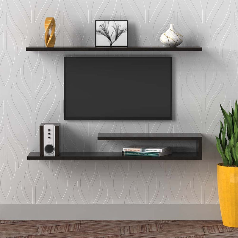 DecorGlance Walnut Wooden Tv Unit Cabinet
