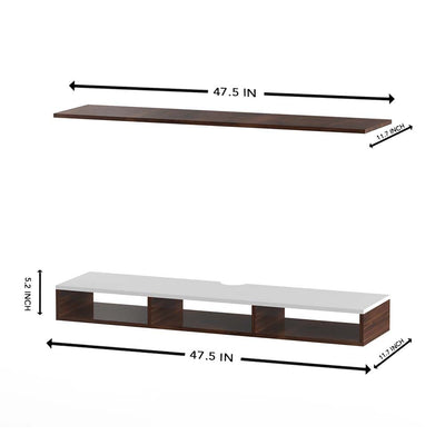 DecorGlance Walnut Wooden Tv Unit Cabinet