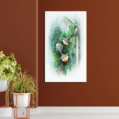 DecorGlance Water Color Birds Canvas Wall Painting