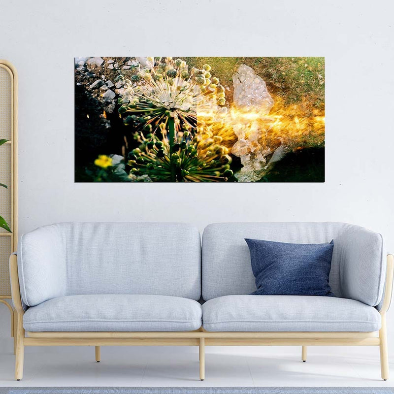 DecorGlance Water Reflection Scenery Print On Canvas Wall Painting