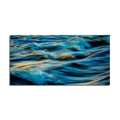 DecorGlance Water Waves Abstract Print On Canvas Wall Painting