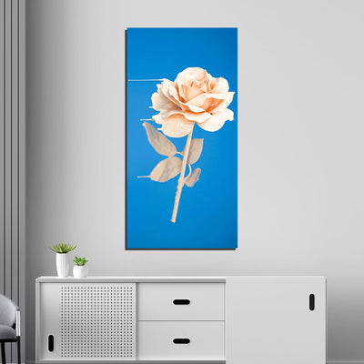 DecorGlance White Rose Canvas Wall Painting