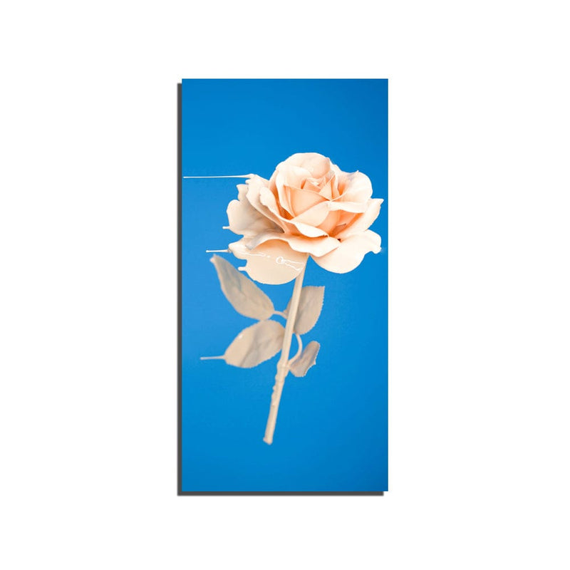 DecorGlance White Rose Canvas Wall Painting