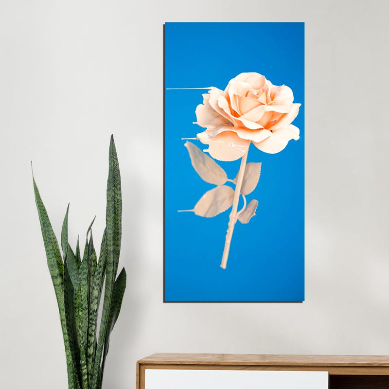 DecorGlance White Rose Canvas Wall Painting