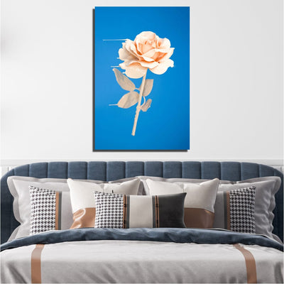 DecorGlance White Rose Canvas Wall Painting