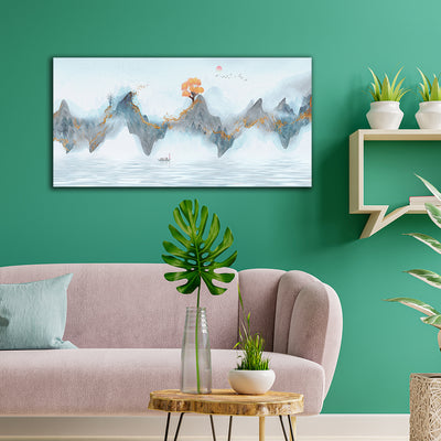 Mountain Scenery Abstract Canvas Wall Painting