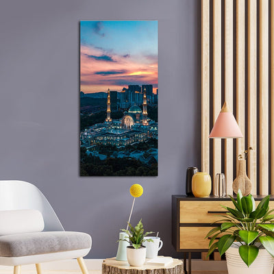 DecorGlance Wilayah Mosque Top View Canvas Wall Painting