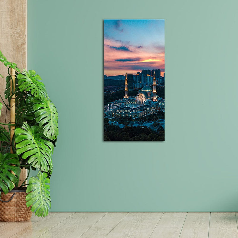 DecorGlance Wilayah Mosque Top View Canvas Wall Painting
