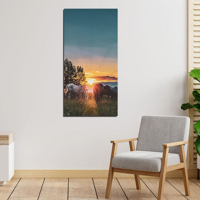 DecorGlance Wild Horse Pictures Print On Canvas Wall Painting