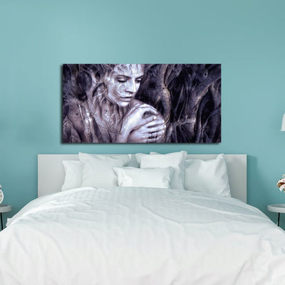 DecorGlance Women With Tree Fantasy Canvas Wall Painting