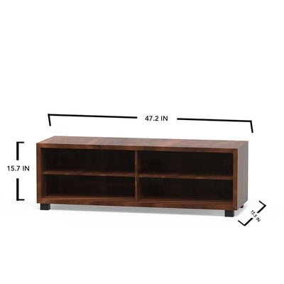DecorGlance Wood  Walnut TV Unit/ Multipurpose Cabinet