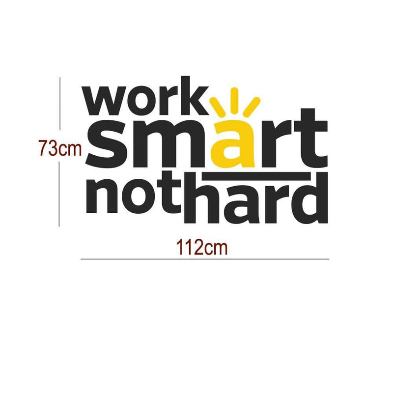 DECORGLANCE Work Smart Quote Wall Sticker
