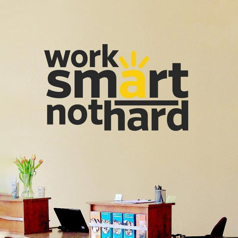 Work Smart Quote Wall Sticker