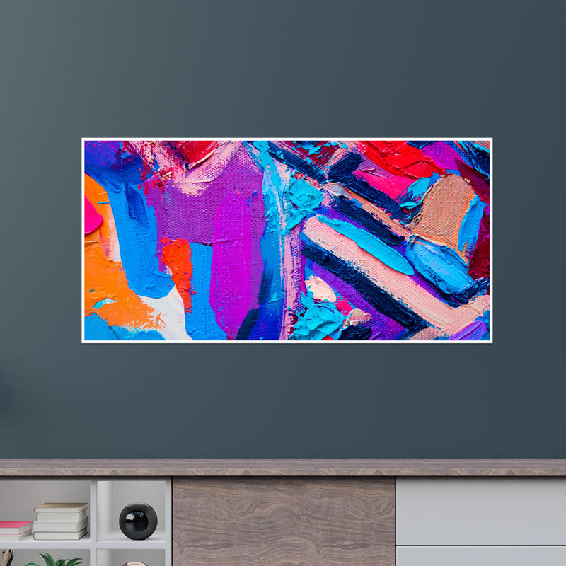 Colorful Abstract Floating Frame Canvas Wall Painting