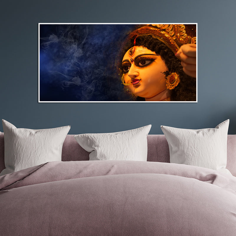 Maa Durga Canvas Floating Frame Wall Painting