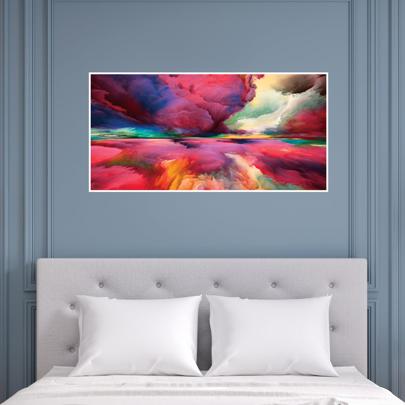 Multicolor Canvas Floating Frame Wall Painting