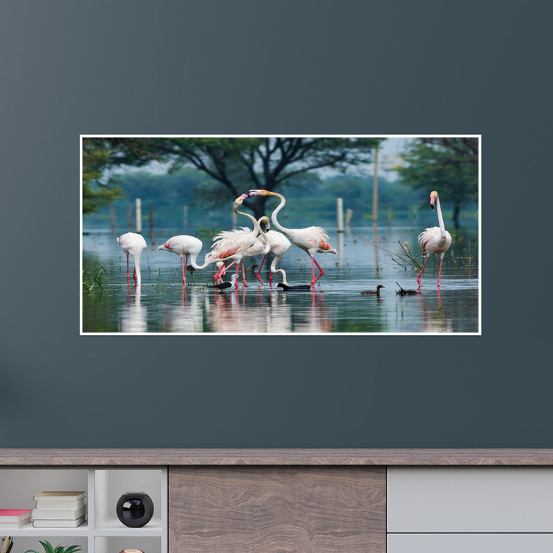 Flamingo Birds Canvas Wall Painting