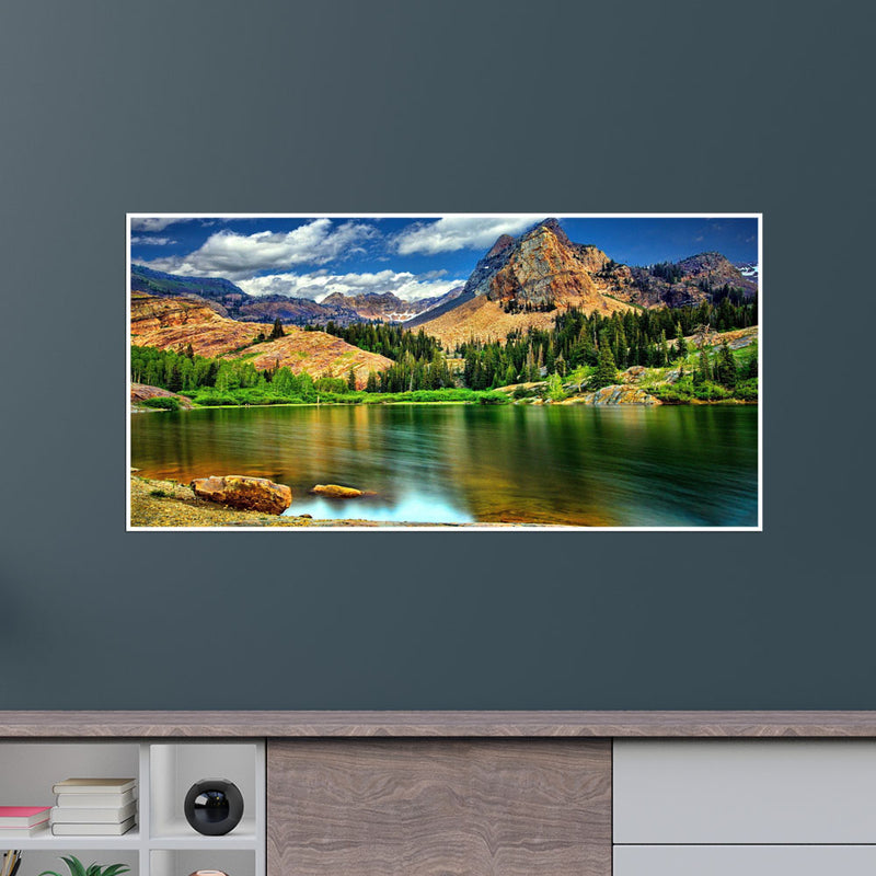 Mountain Scenery Canvas Floating Frame Wall Painting