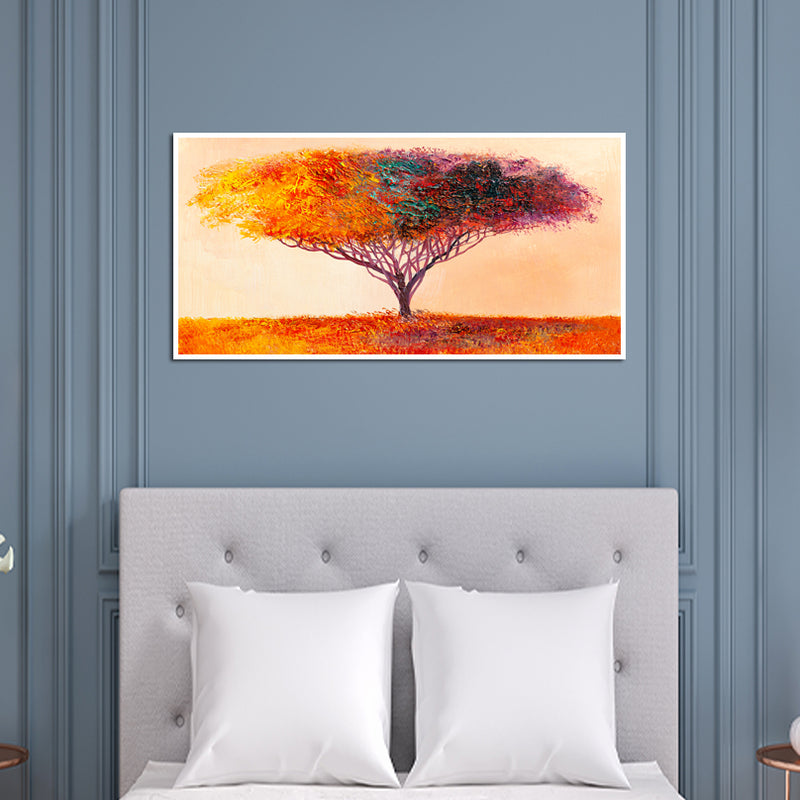 Colorful Tree Canvas Floating Frame Wall Painting