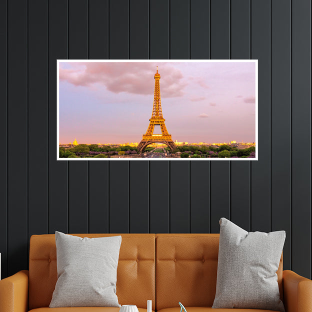 Eiffel Tower Day View Floating Frame Canvas Wall Painting