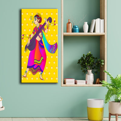 Meera Madhubani Canvas Wall Painting